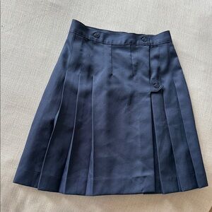 Classic Navy Pleated Skirt